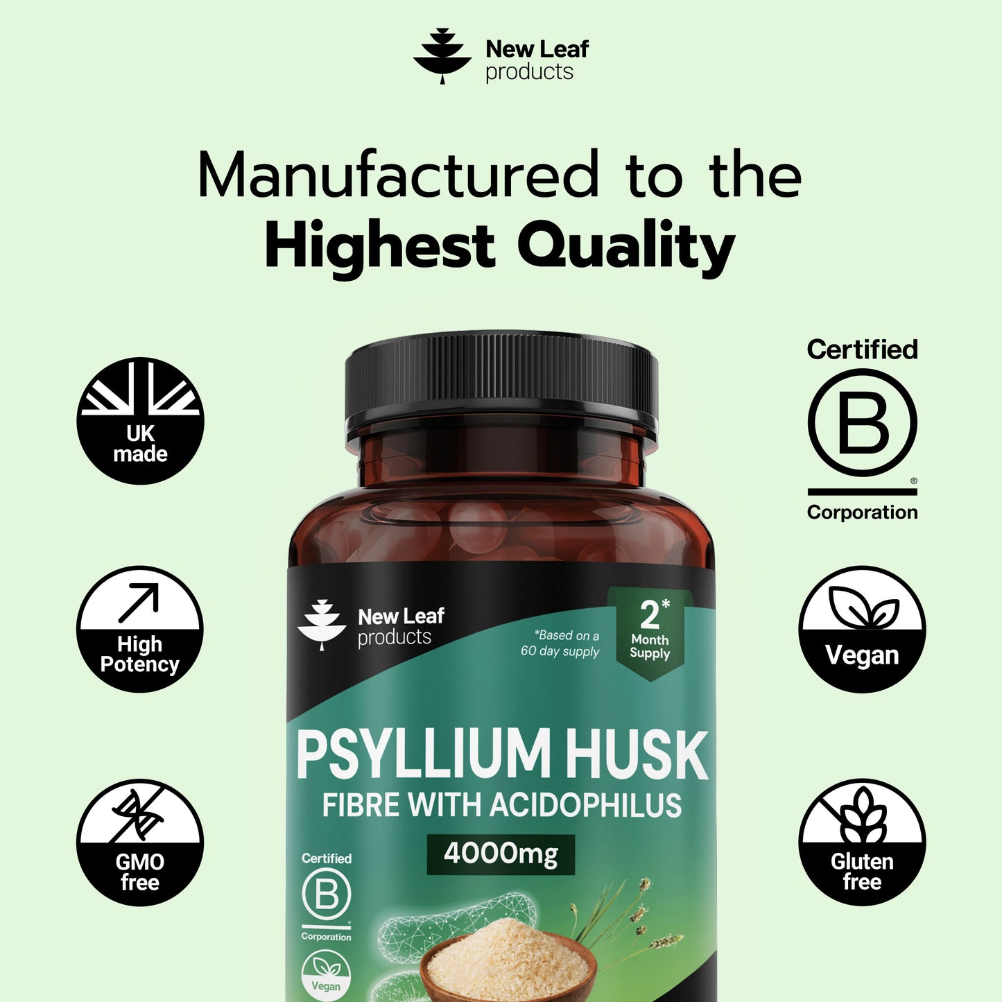 Psyllium Husk Fibre with Acidophilus Capsules