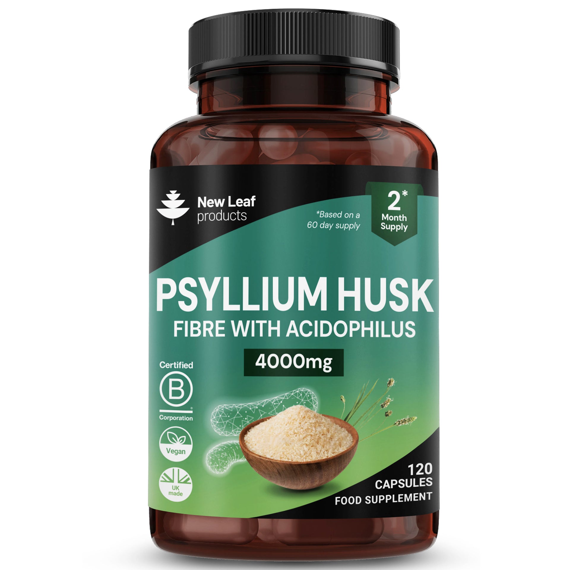 Psyllium Husk Fibre Acidophilus Capsules