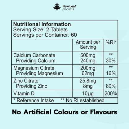 Calcium Complex with Magnesium, Zinc ,Vitamin D Tablets