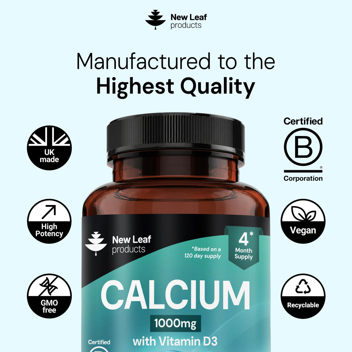 Calcium + Vitamin D | 240 Tablets