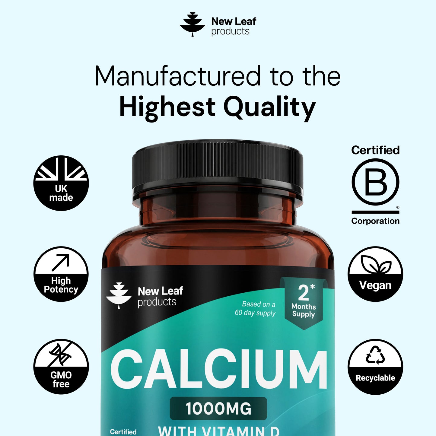 Calcium + Vitamin D | 120 Tablets