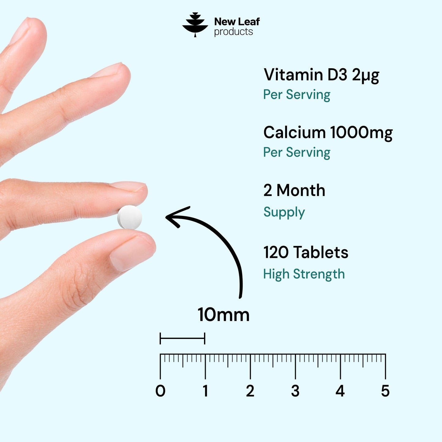 Calcium + Vitamin D | 120 Tablets