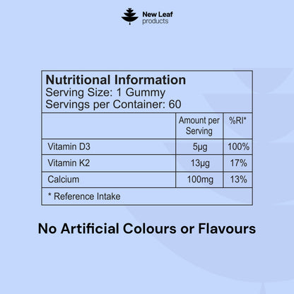 Kids Calcium + Vitamin D3 & K2 | 60 Gummies
