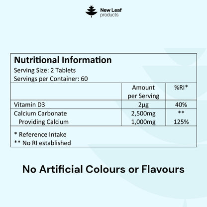 Calcium + Vitamin D | 120 Tablets