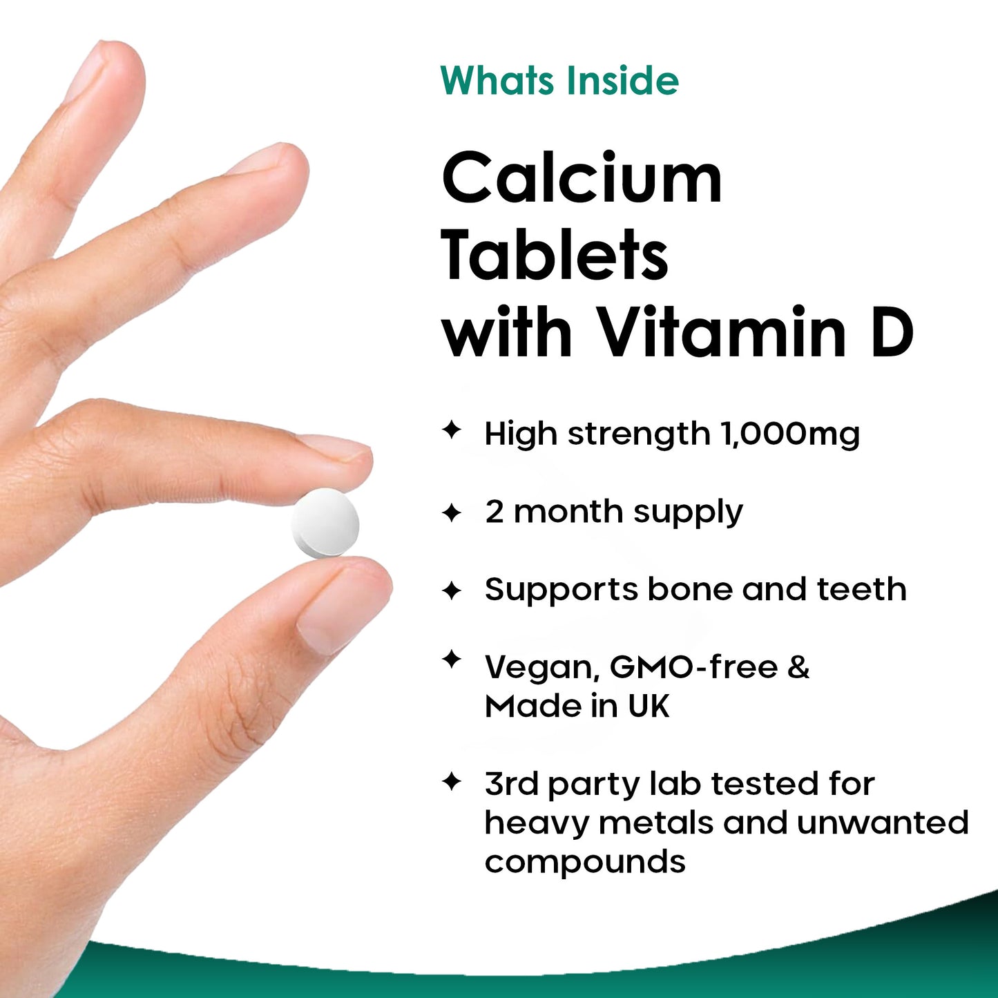 Calcium & Vitamin D3 High Strength Supplements Tablets