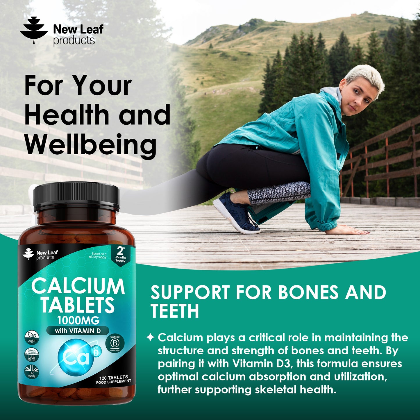 Calcium & Vitamin D3 High Strength Supplements Tablets