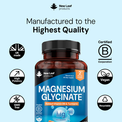 Magnesium Glycinate + B6 & Turmeric Capsules