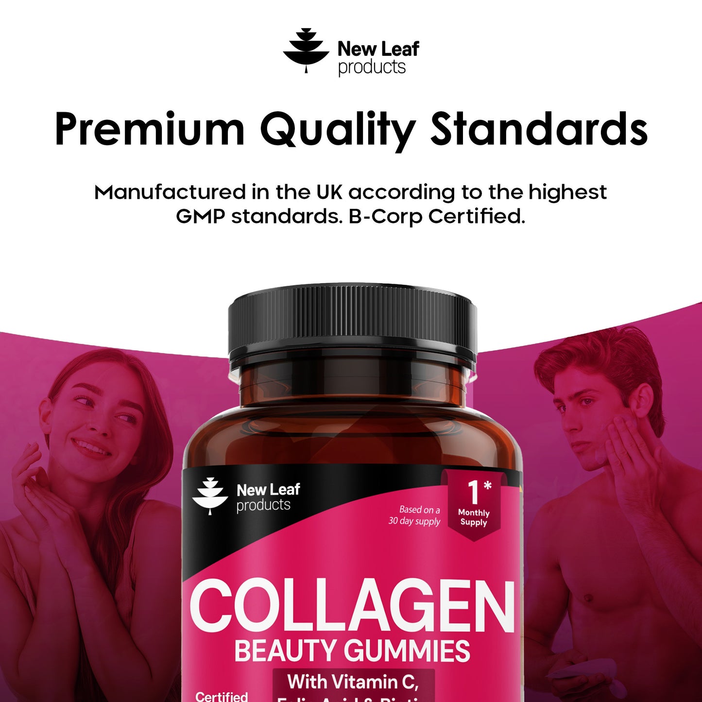 Collagen Gummies Vitamin C, Folic Acid & Biotin