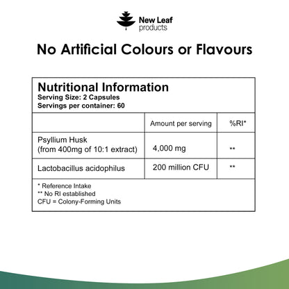 Psyllium Husk Fibre with Acidophilus Capsules