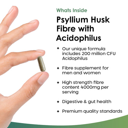 Psyllium Husk Fibre + Acidophilus | 360 Capsules