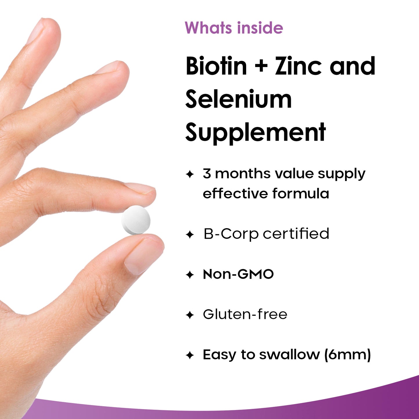 Biotin+ Vitamin B7 Tablets 180 Fill