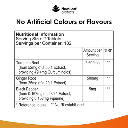 Turmeric, Curcumin, Ginger Tablets 365 Fill