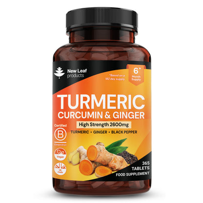 Turmeric, Curcumin, Ginger Tablets 365 Fill
