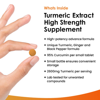 Turmeric, Curcumin, Ginger Tablets 365 Fill