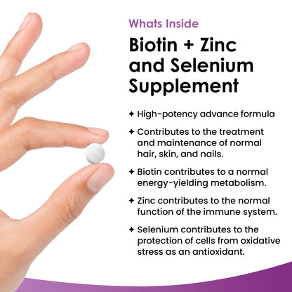 Biotin+ Vitamin B7 Tablets 365 Fill