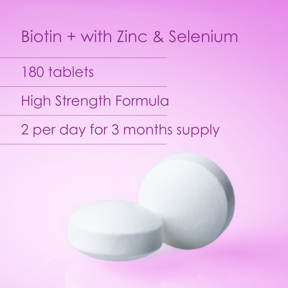 Biotin+ Vitamin B7 Tablets 180 Fill