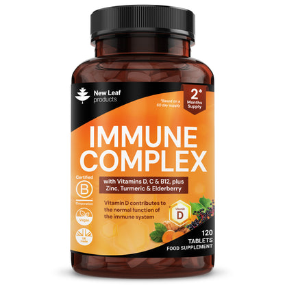 Immune Complex with Vitamins, Zinc, Turmeric, Elderberry Tablets