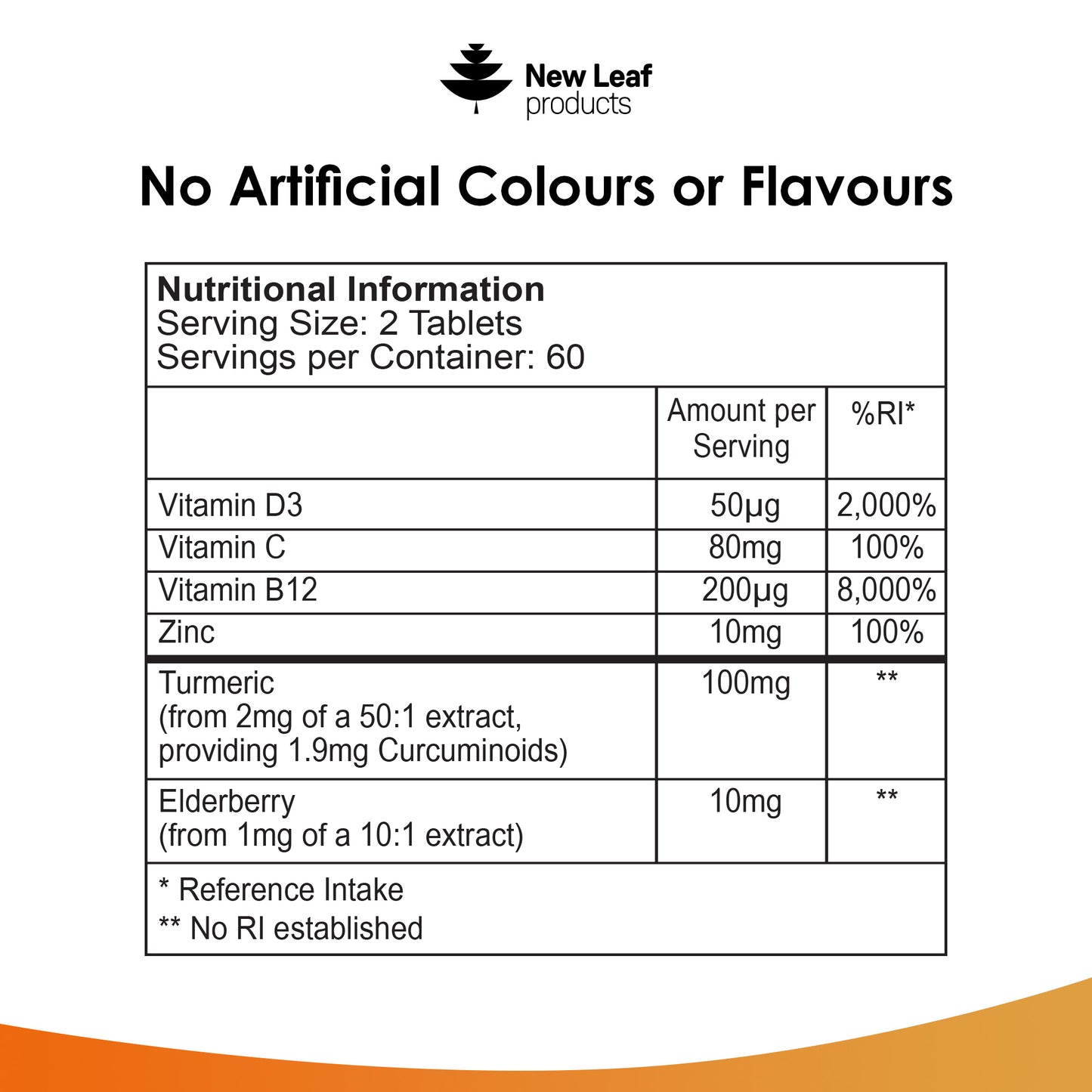 Immune Complex with Vitamins, Zinc, Turmeric, Elderberry Tablets