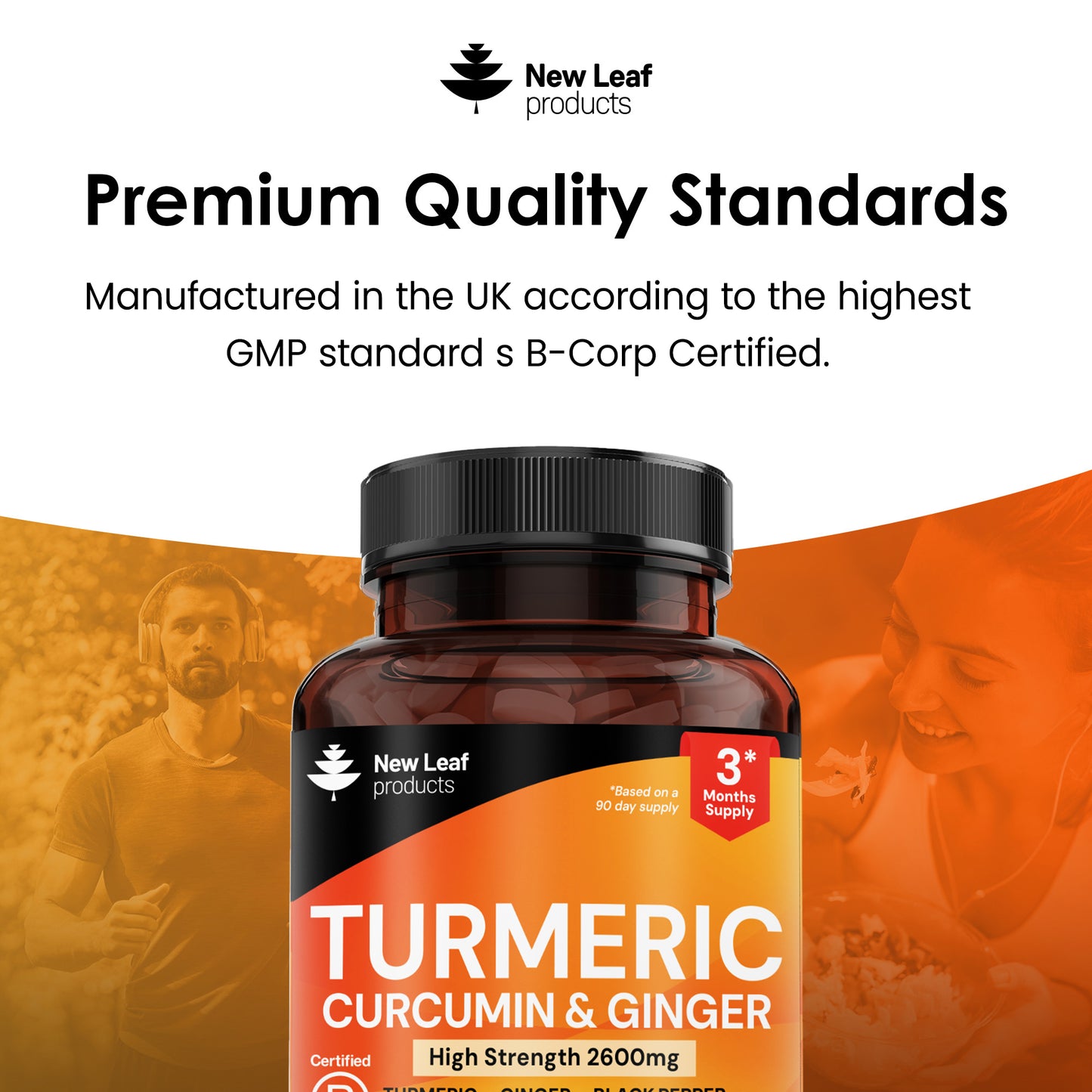 Turmeric, Curcumin, Ginger Tablets 180 Fill