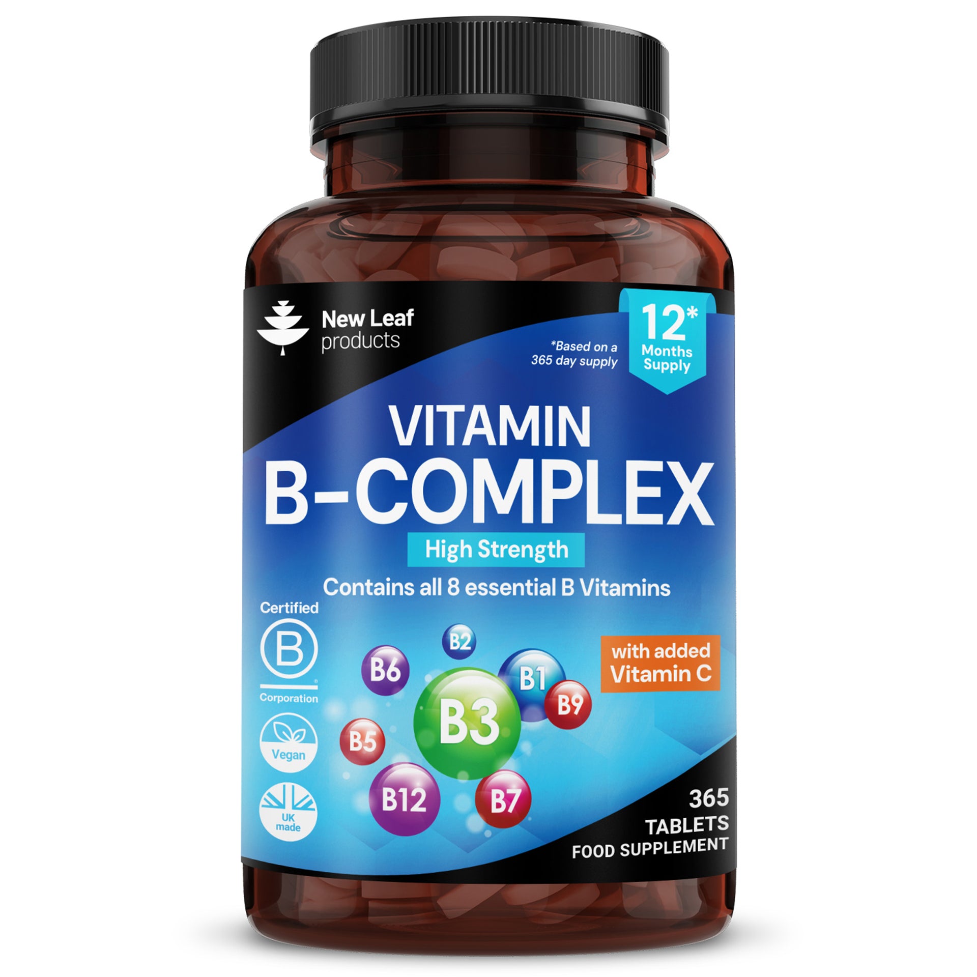 Vitamin B Complex + Vitamin C 365 Tablets