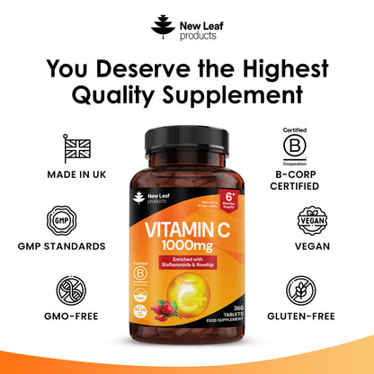 Vitamin C + Bioflavonoids & Rosehip | 360 Tablets