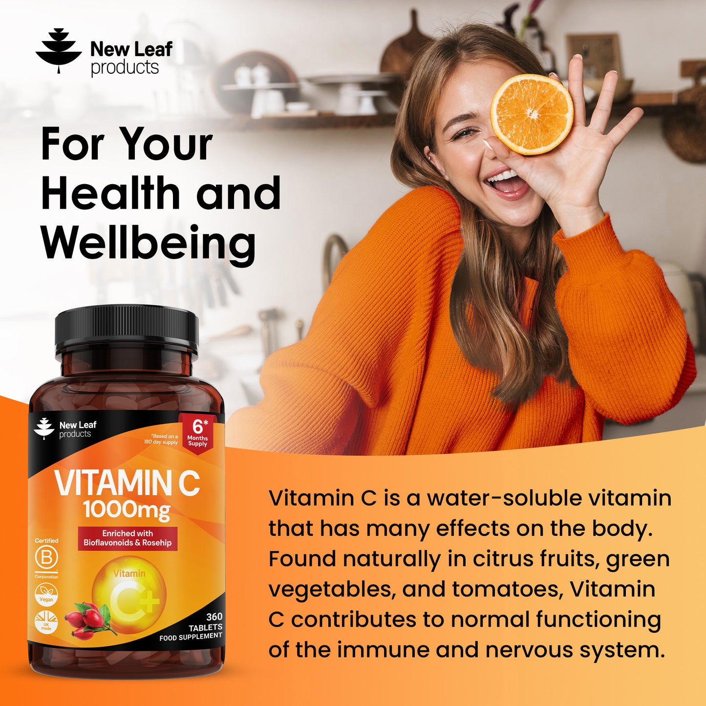 Vitamin C + Bioflavonoids & Rosehip | 360 Tablets