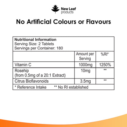 Vitamin C + Bioflavonoids & Rosehip | 360 Tablets