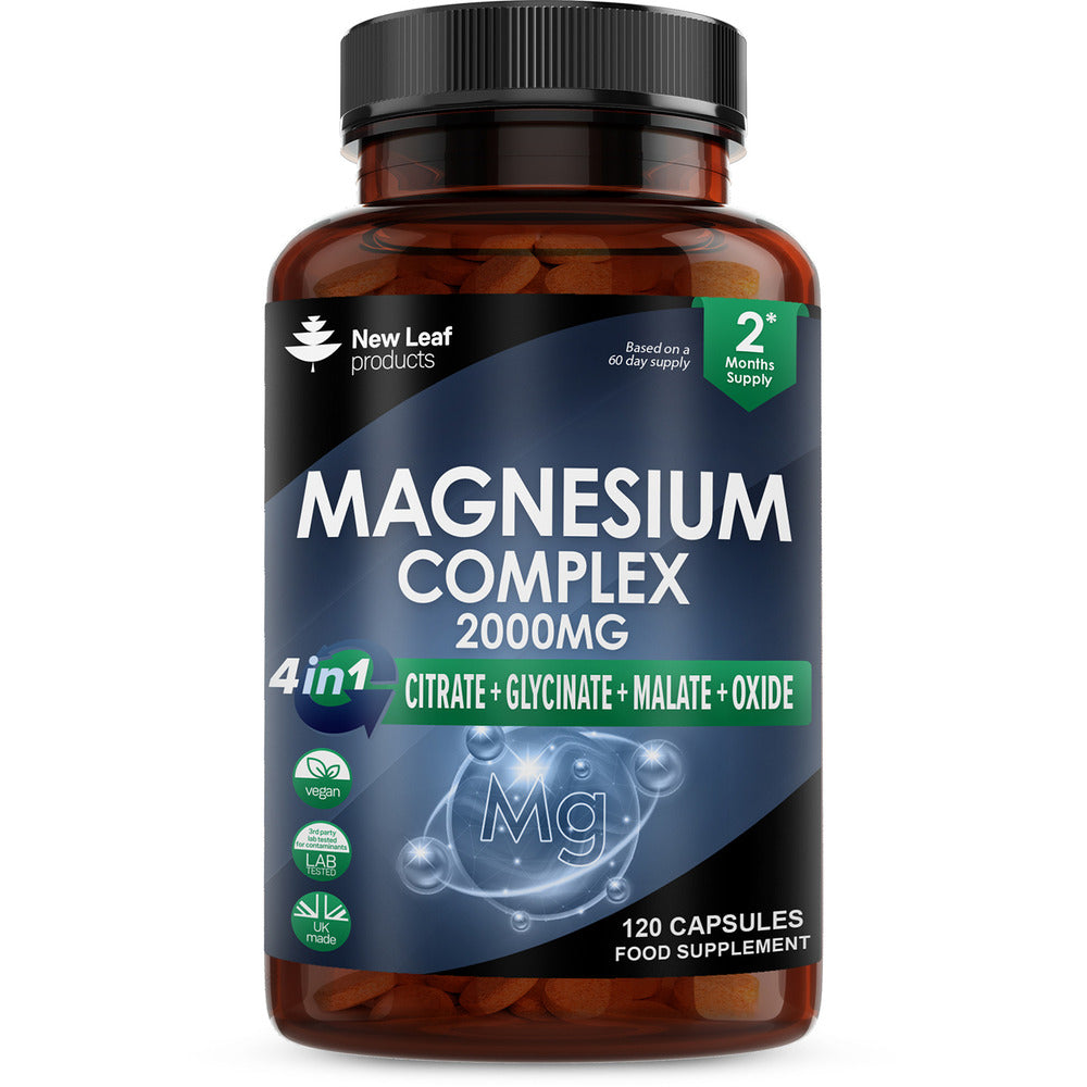 Magnesium Complex 4-in-1 2000mg High Strength Capsules – New Leaf Products