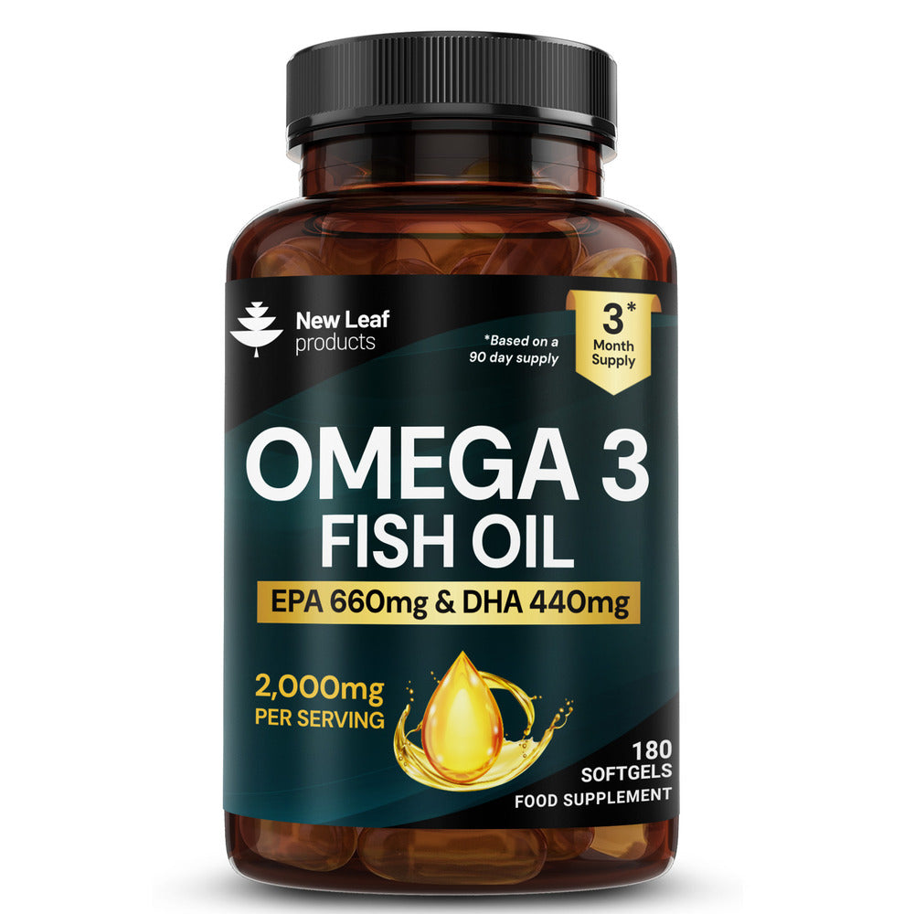 Omega 3 Fish Oil + EPA & DHA 180 Softgels