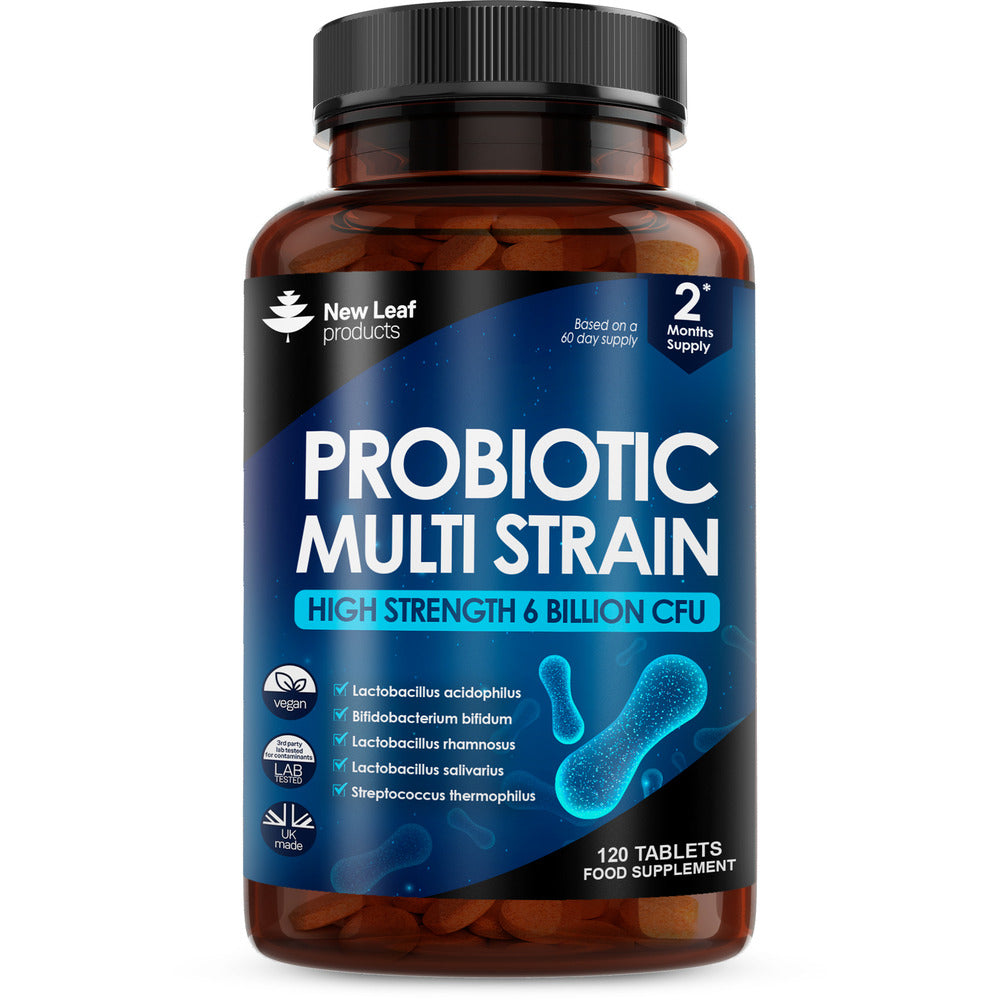 Probiotic Multi Strain High Strength 120 Tablets - Digestive & Gut Health Supplement