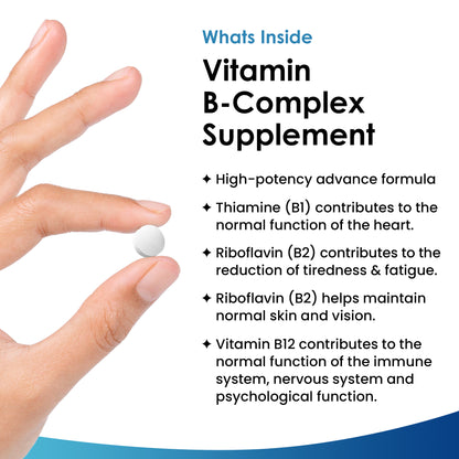 Vitamin B Complex - All B Vitamins (One Year Supply) High Strength Tablets