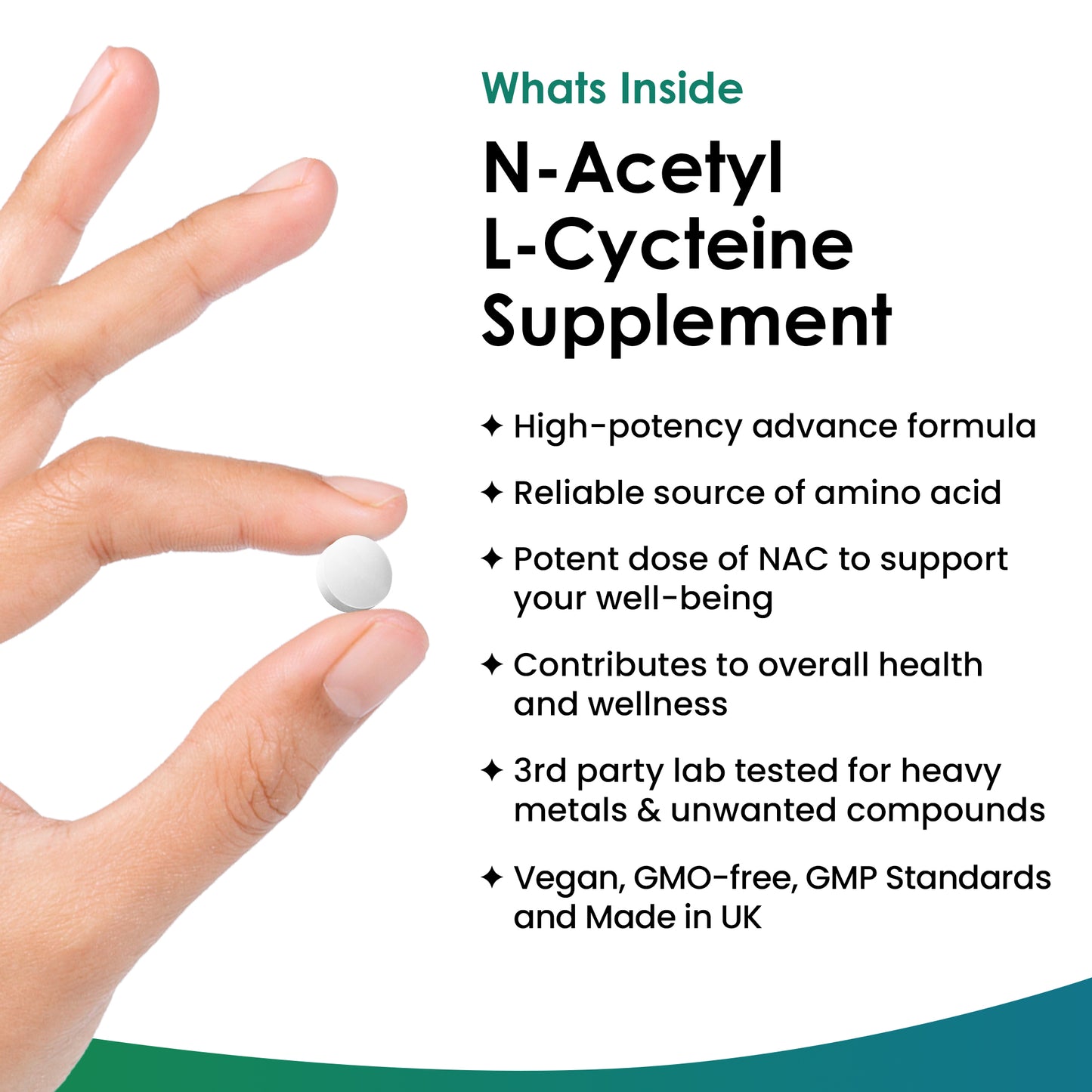 NAC N-Acetyl-Cysteine 600mg - Nutritional Supplements 120 NAC Tablets - High Bioavailability Amino Acid