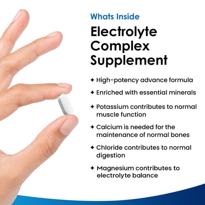 Electrolytes Complex - 180 High Strength Electrolyte Tablets - Enriched with Essential Minerals