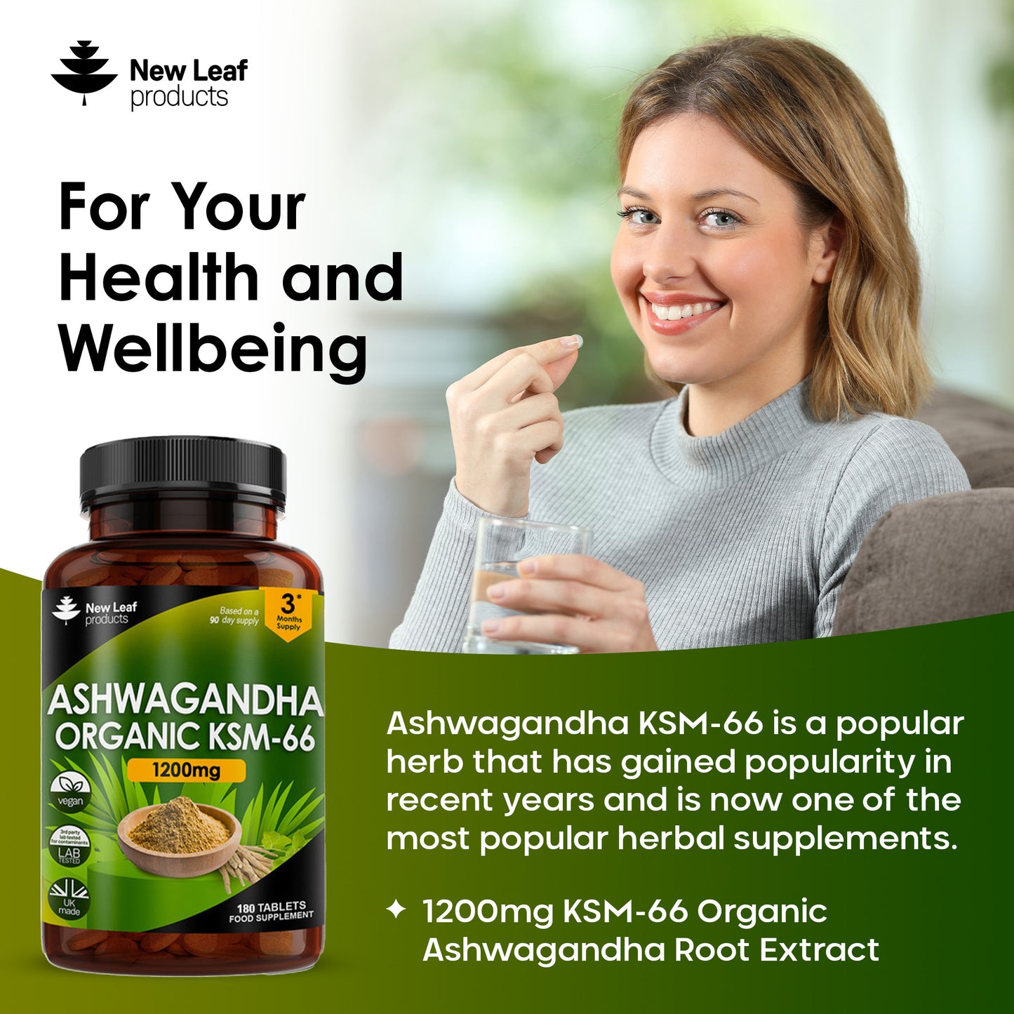 Ashwagandha KSM 66 Tablets 365 Fill