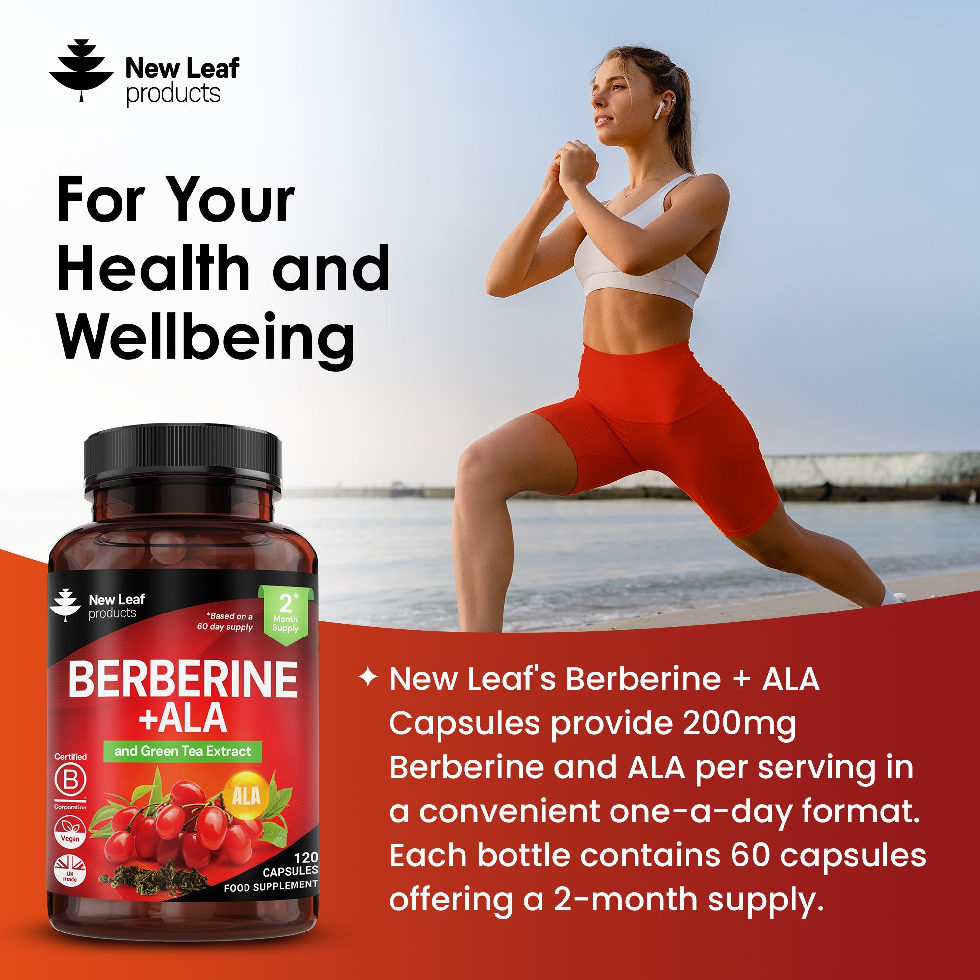 Berberine + ALA | 120 Capsules – New Leaf Products