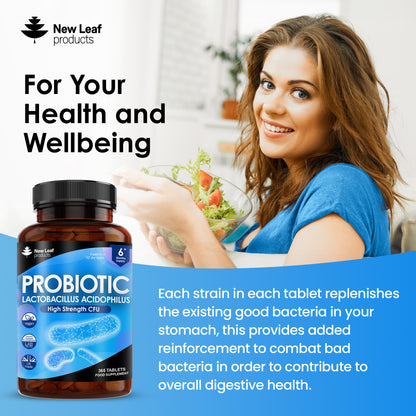 Probiotic Lactobacillus Acidophilus | 365 Tablets