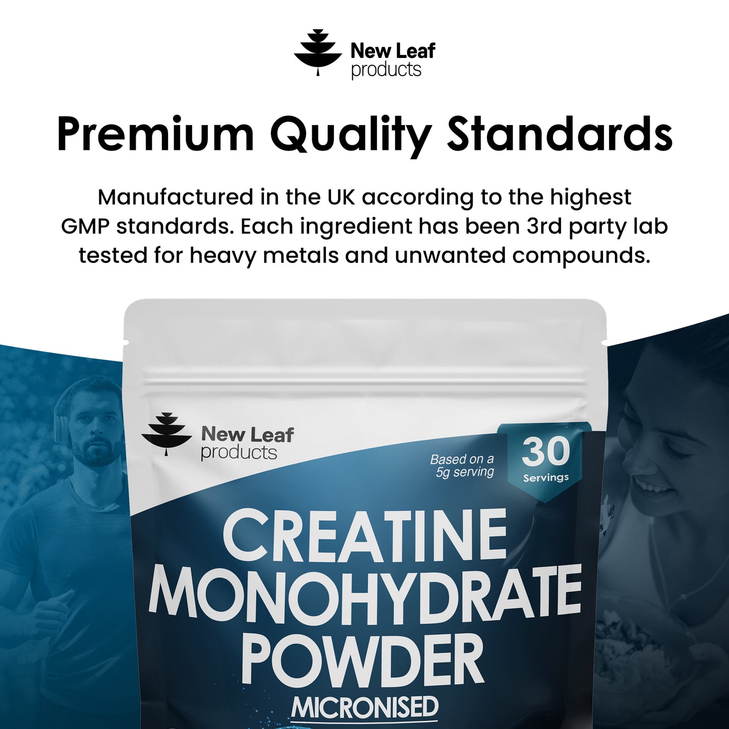 Creatine Monohydrate Powder 150g of Micronized Creatine for easy mixing - pre/post workout gym supplements