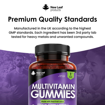 Multivitamin Gummies For Adults Essential Daily Chewable Vitamins & Minerals Vegan