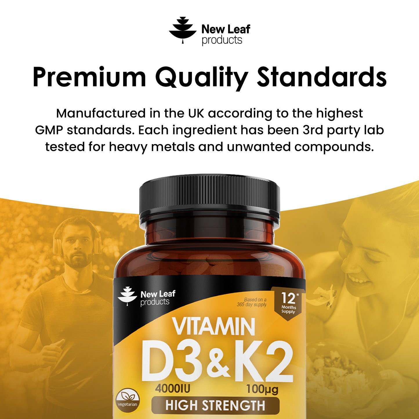 Vitamin D3 & K2 | 365 Tablets