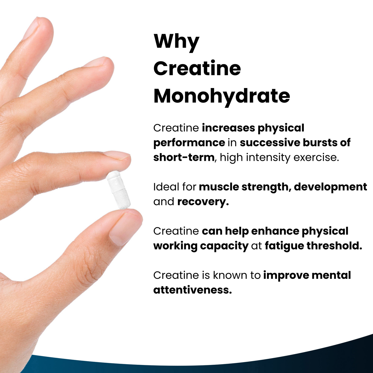 Creatine Monohydrate High Strength Supplement Capsules