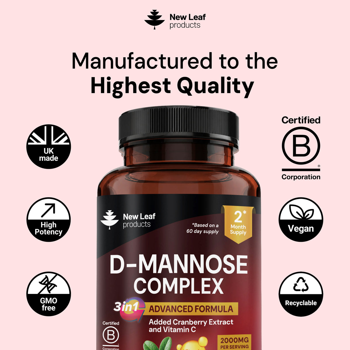 D-Mannose Complex | 180 Capsules