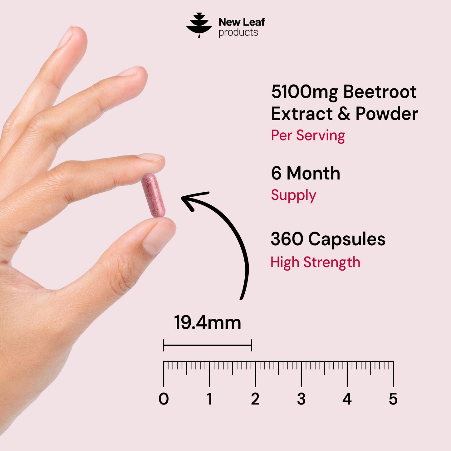 Beetroot Capsules With Black Pepper 360 Fill
