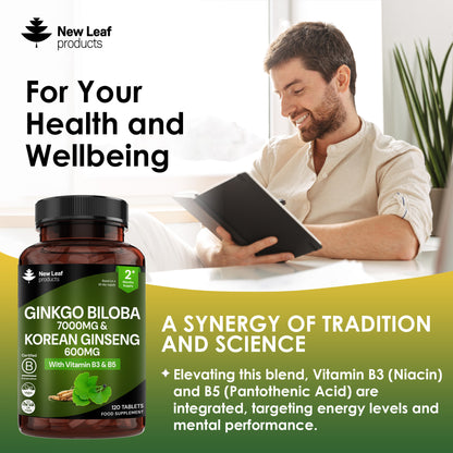 Ginkgo Biloba, Korean Ginseng Tablets