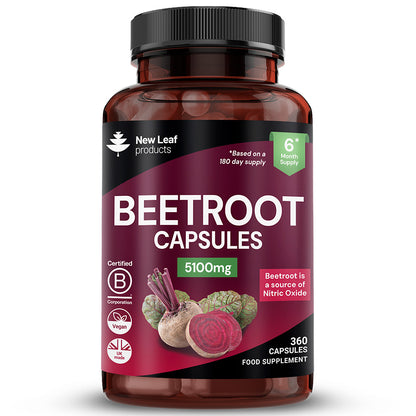 Beetroot Capsules With Black Pepper 360 Fill