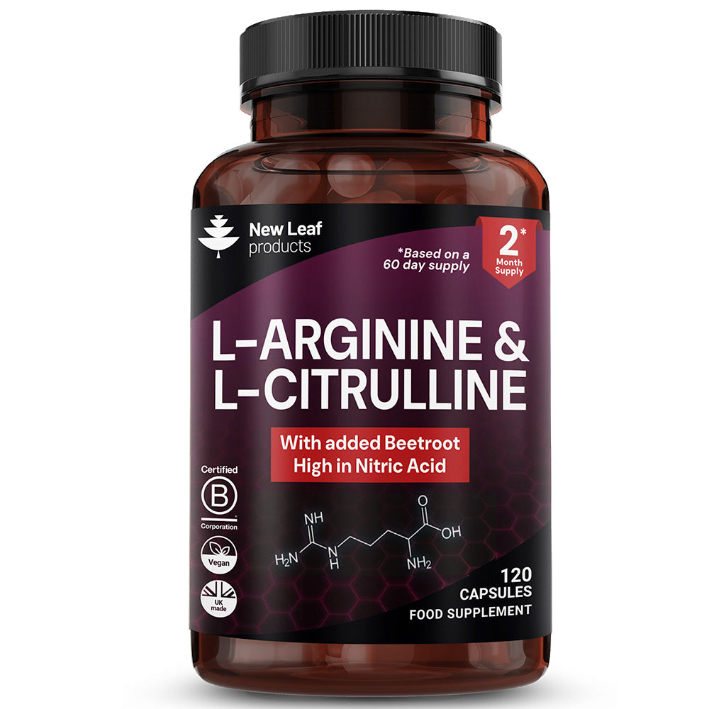 L Arginine & L Citrulline + Beetroot 120 Capsules