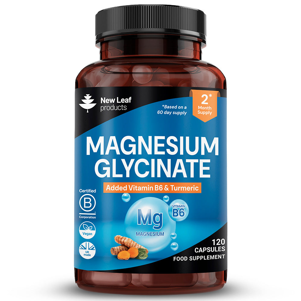 Magnesium Glycinate + B6 & Turmeric 120 Capsules