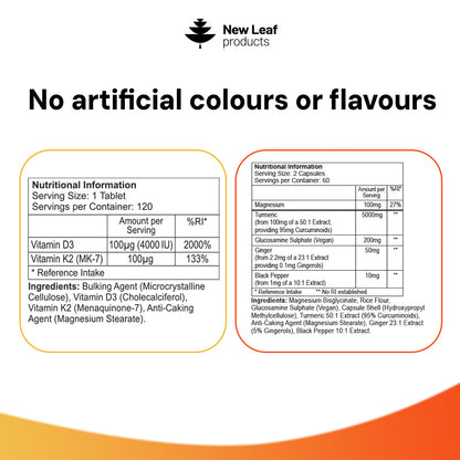 Immunity Essentials bundle nutritional information