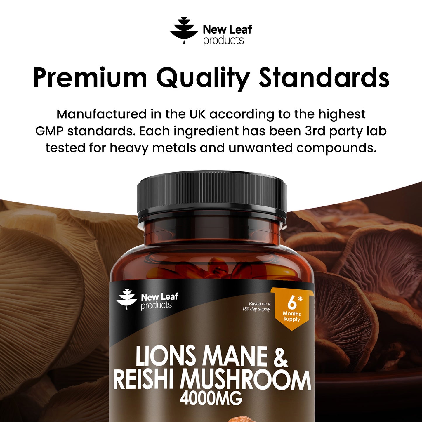Lion's Mane & Reishi Mushroom | 360 Capsules