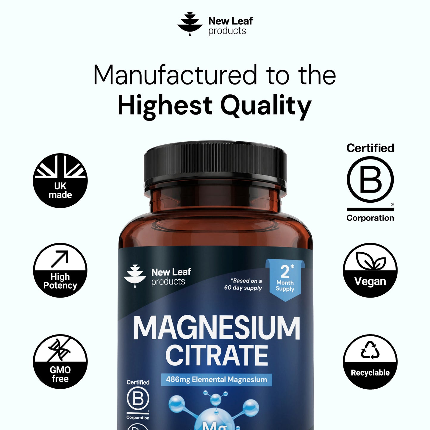 Magnesium Citrate | 120 Capsules