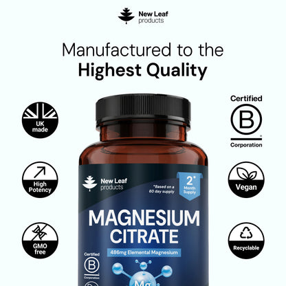 Magnesium Citrate | 120 Capsules